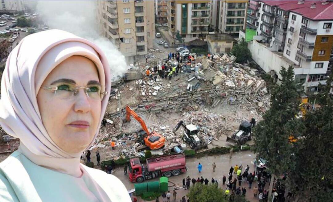 Primeira-dama Erdoğan: Nossos corações ficaram inflamados com a notícia do terremoto!