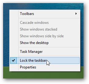 desbloquear a barra de tarefas do windows 8