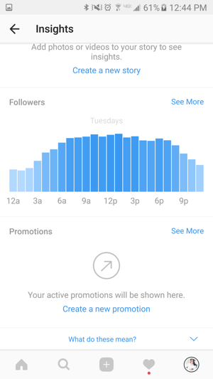 Use a análise do Instagram para obter informações sobre seus seguidores.