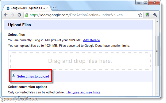 Como fazer upload de arquivos da Web para o Google Docs de maneira fácil