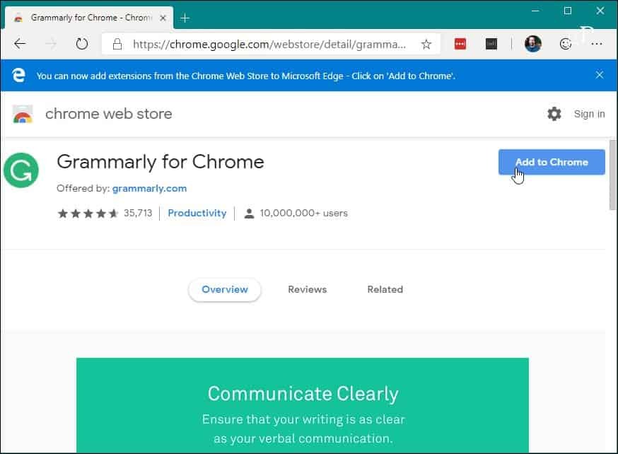 5 Instalar a extensão do Chrome Chrome Web Store Edge