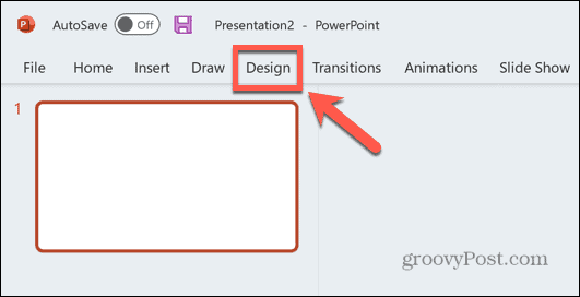 menu de design do powerpoint