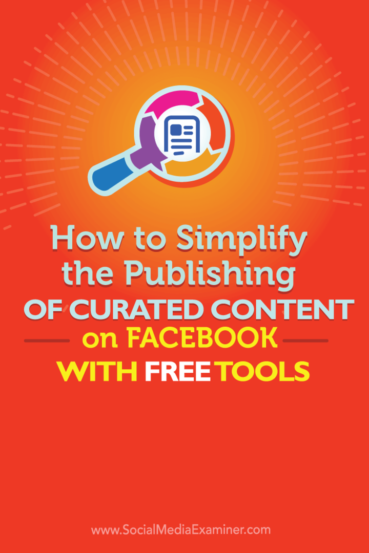publicar conteúdo com curadoria no Facebook com ferramentas gratuitas