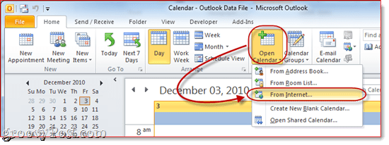 Calendário do Google para o Outlook 2010`