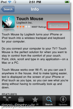 instalar o mouse touch da logitech no iphone
