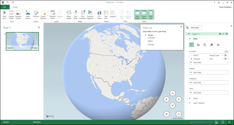 Mapas 3D no Excel