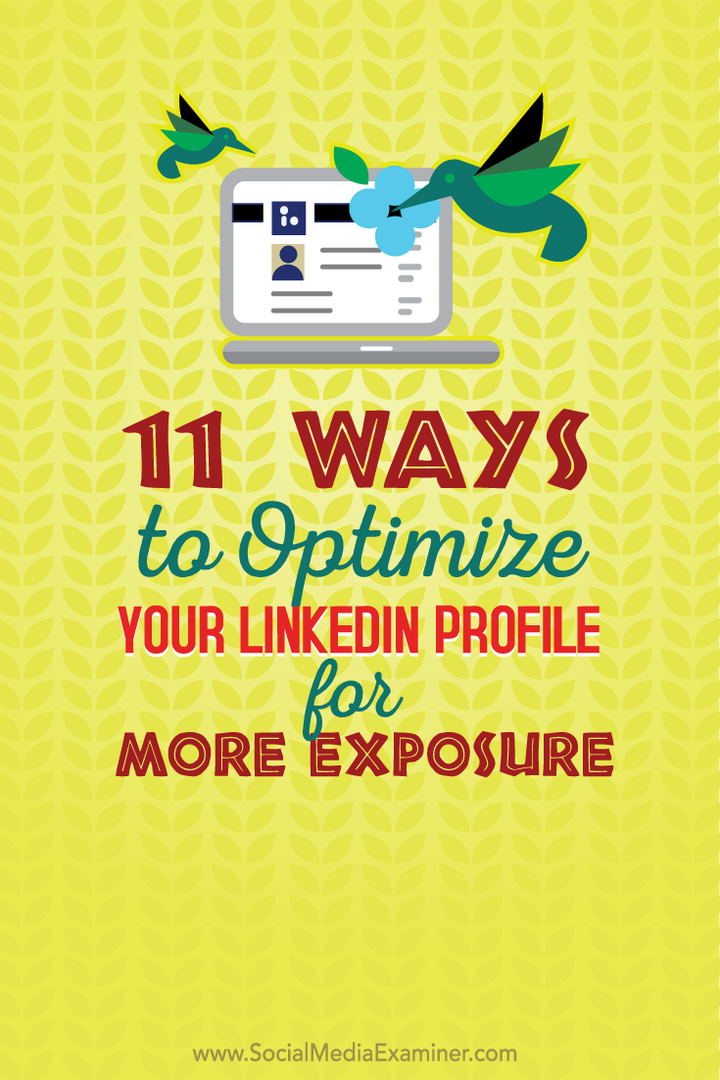 11 maneiras de otimizar seu perfil do LinkedIn para mais exposição: examinador de mídia social