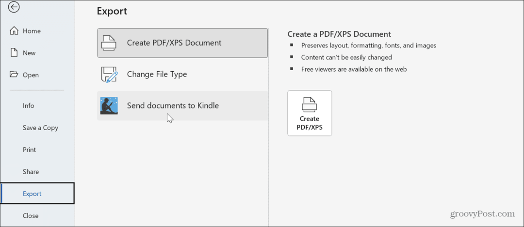 Como enviar documentos do Word para o Kindle a partir do Windows 11