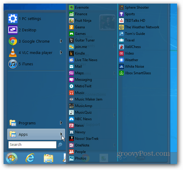 Aplicativos para Windows 8