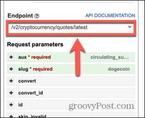 ponto de extremidade do conector da API