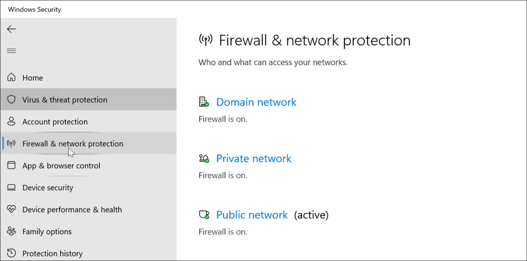 firewall e proteção de rede windows segurança windows 11