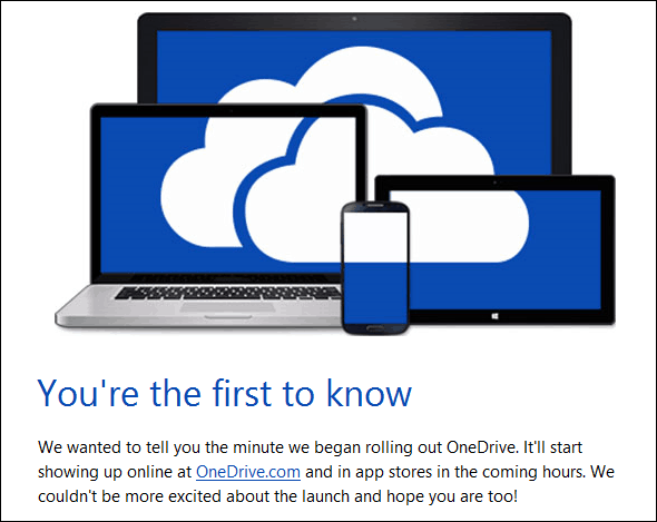 Email do OneDrive