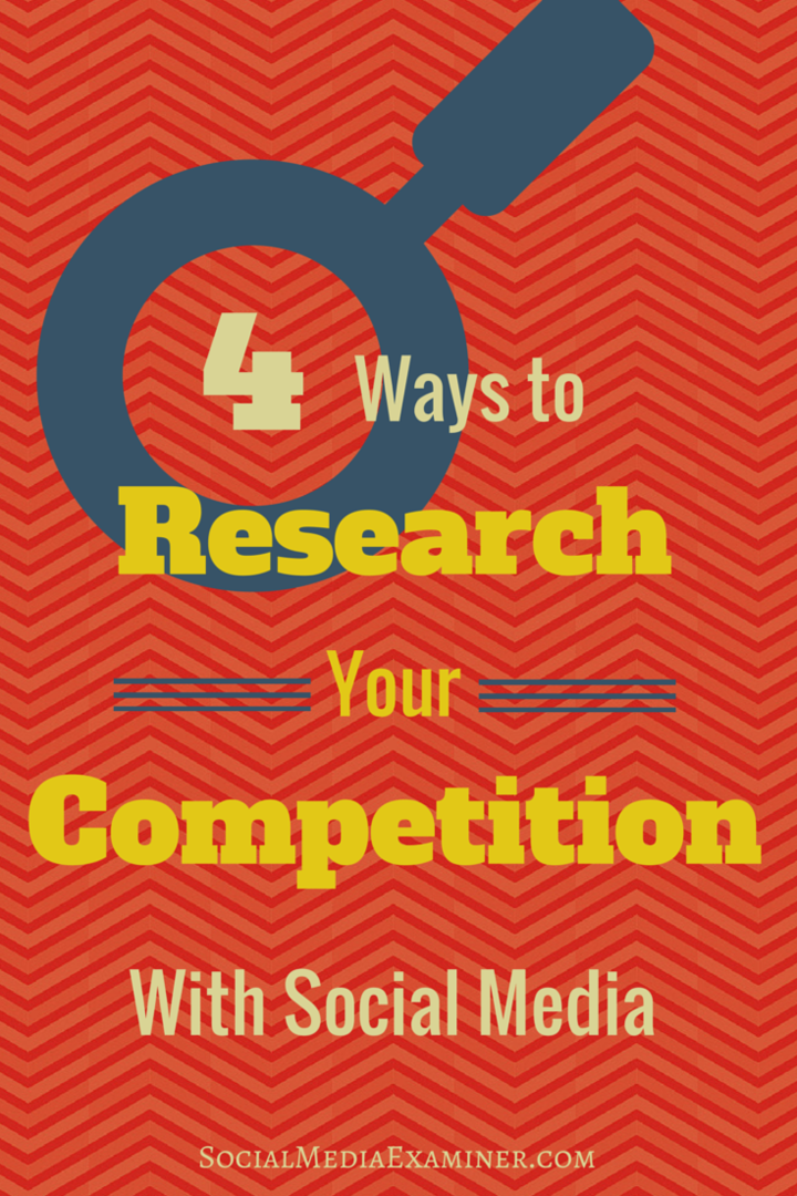 como pesquisar a competição nas redes sociais