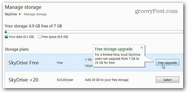 Windows SkyDrive: reivindique 25 GB de espaço antes de ser reduzido para 7 GB