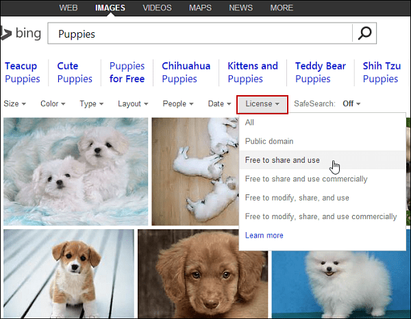 Use o Bing e a Pesquisa de imagens do Google para obter imagens gratuitas para postagens do blog