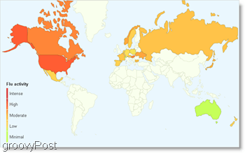 veja as tendências da gripe do google em todo o mundo, agora em 16 países adicionais