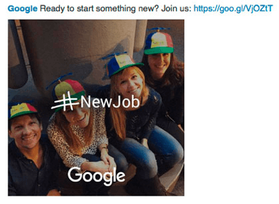 anúncio do google LinkedIn para encontrar talentos