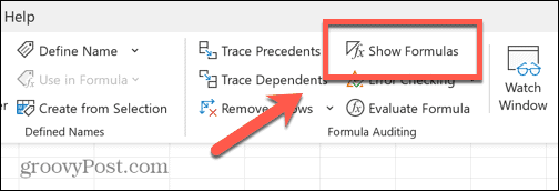 excel mostrar botão de fórmula desmarcado