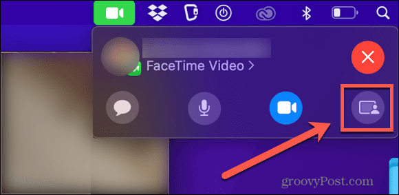 ícone de compartilhamento facetime