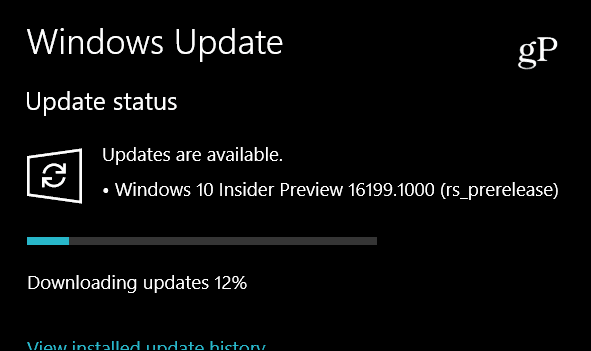 A Microsoft envia o Windows 10 Insider Preview Build 16199, inclui novos recursos