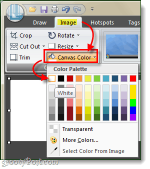 mudar snagit 10 cor da lona