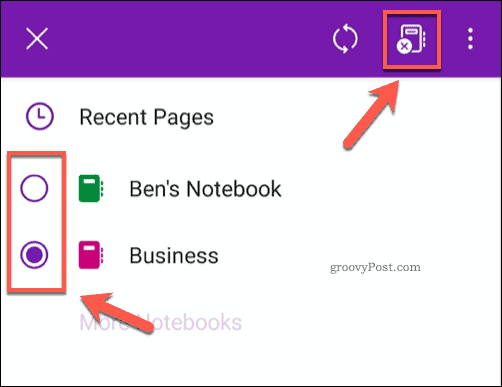 Ícone do bloco de anotações do aplicativo OneNote