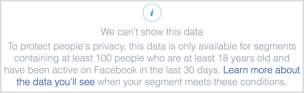 Pixel do Facebook, não podemos mostrar esta mensagem de dados