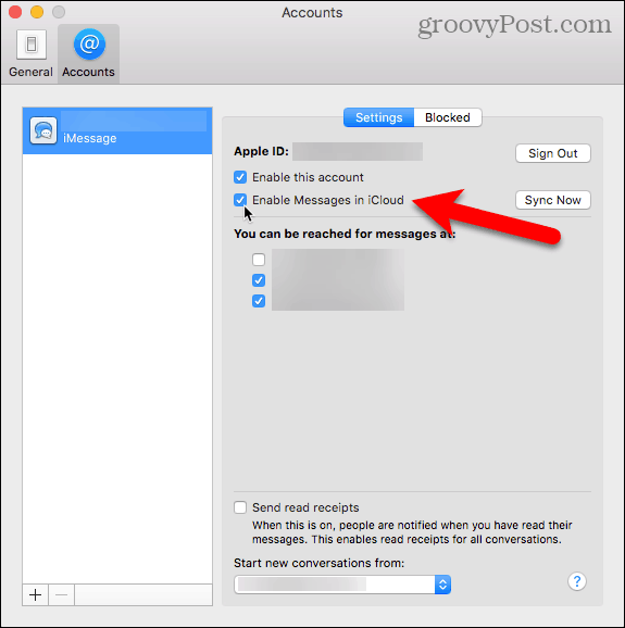 Ativar mensagens no iCloud no seu Mac