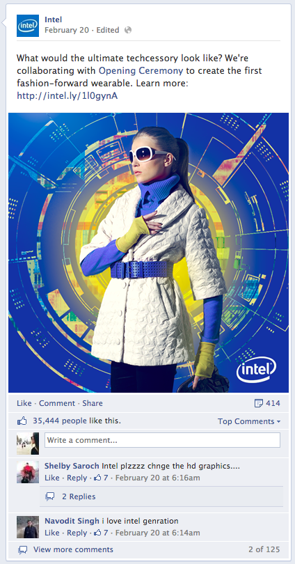 post intel no facebook