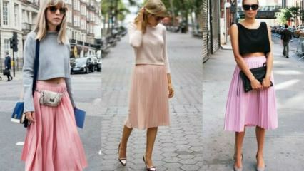 Como combinar uma saia rosa?