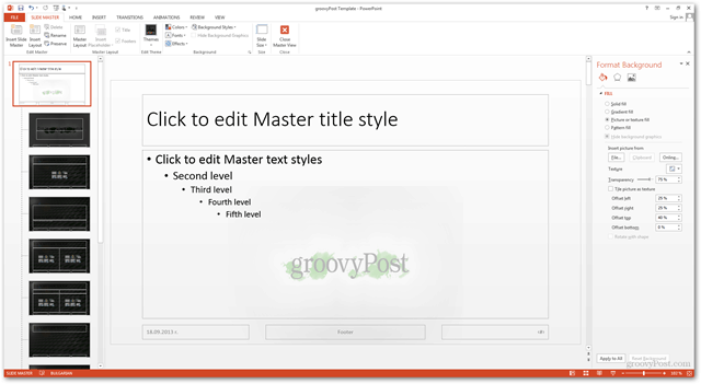 O Office 2013 Template Create Make Custom Design POTX Personaliza Slides de Slides Tutorial Como Fundos Diferentes