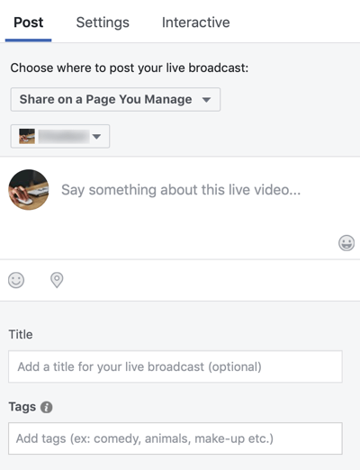 Como usar o Facebook Live em seu marketing, etapa 3.