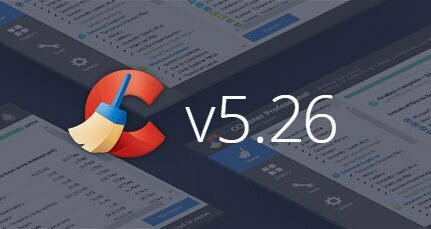 Atualização do CCleaner V5.26