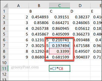 Referências de célula única no Excel