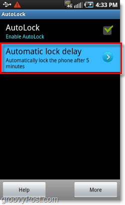 definir tempo para bloqueio de padrão no telefone android