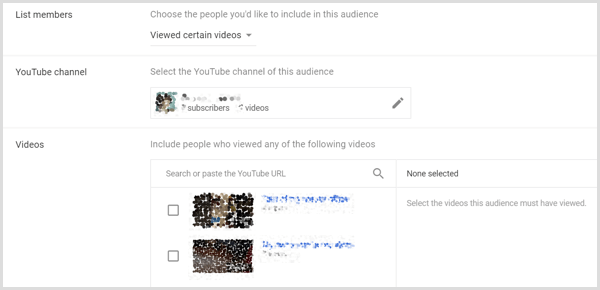 Opções de comentários do Google AdWords com base na exibição de vídeo
