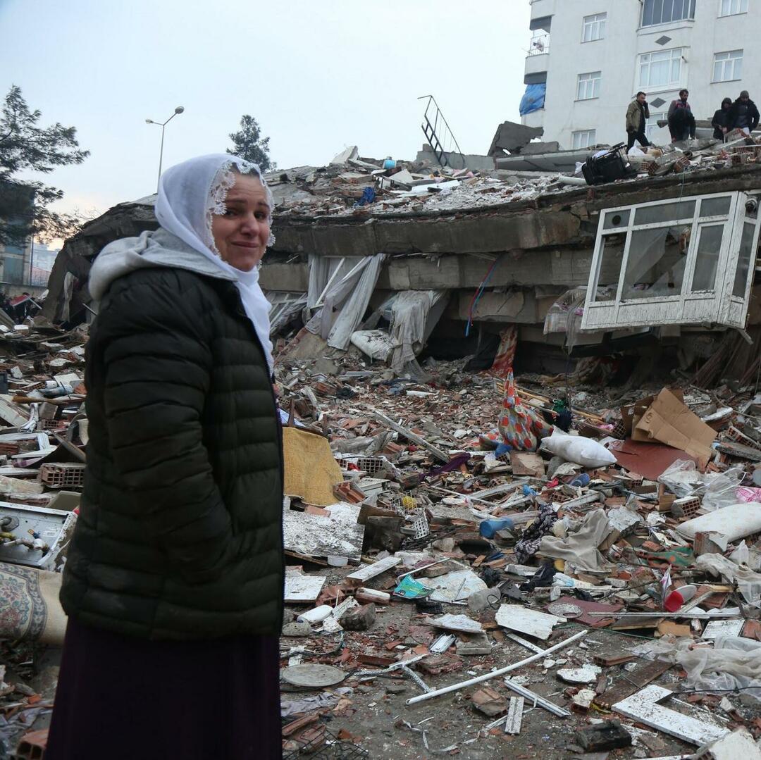 Quadros de terremotos centrados em Kahramanmaraş