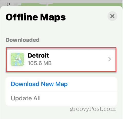 Baixe o Apple Maps para uso offline