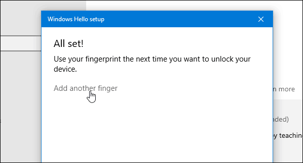 4 Windows Hello Fingerprint Complete Adicionar outro