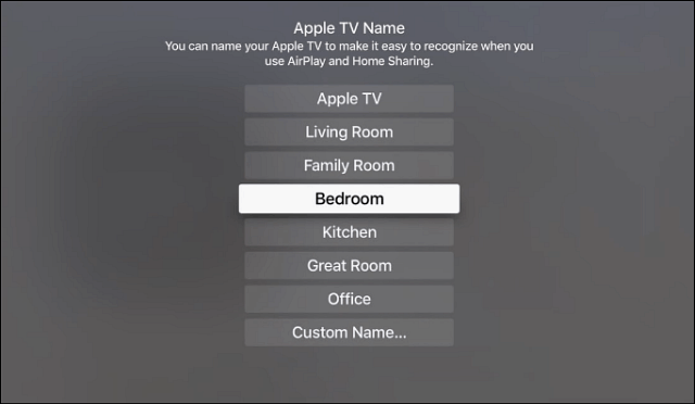 Renomear Apple TV