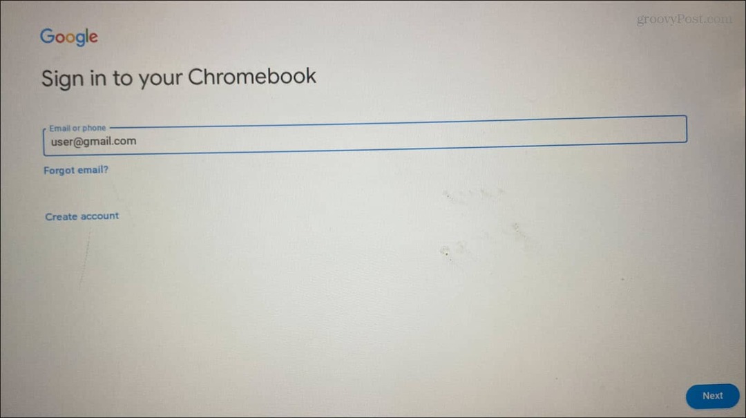 Adicionar um usuário no Chromebook