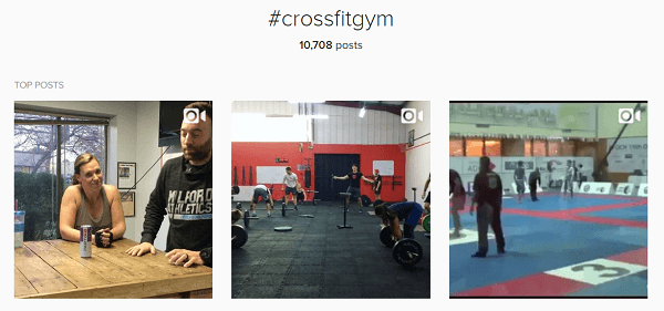 Se você tem uma academia crossfit, use-a como uma de suas 30 hashtags diversas.
