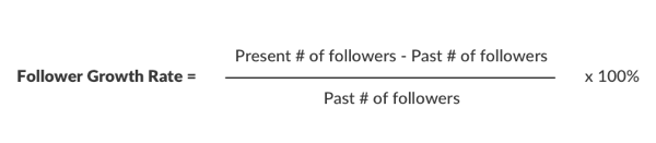 Use esta fórmula para calcular sua taxa de crescimento de seguidores no Instagram.