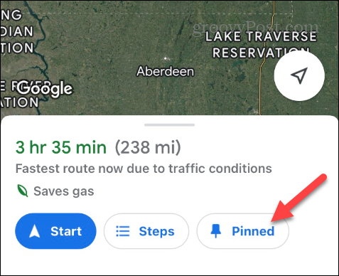 Salvar uma rota no Google Maps