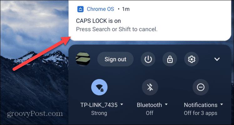 Chromebook habilitado para Caps Lock