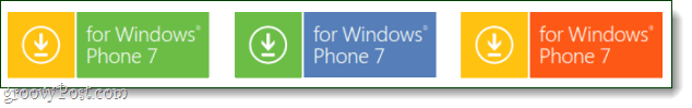 Logotipo do botão novo do Windows Phone 7