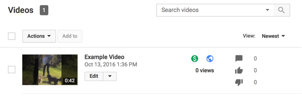 os vídeos monetizados do youtube exibem um cifrão verde