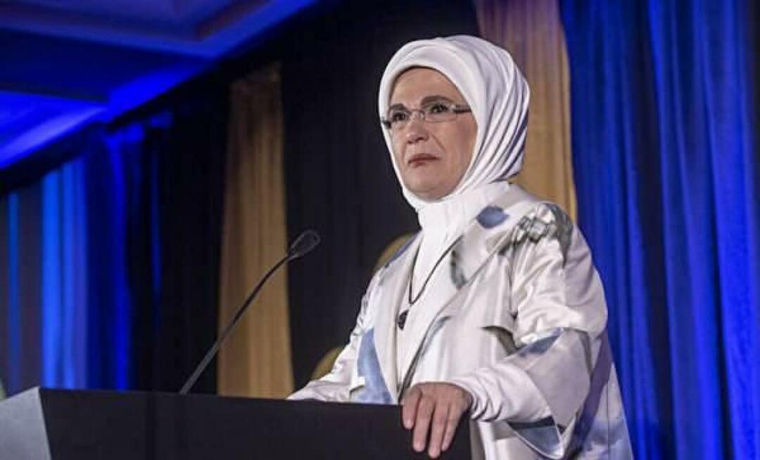 Obrigado de Emine Erdoğan pelo presente zero desperdício de Little Atahan