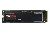 SAMSUNG 980 PRO SSD 2 TB PCIe NVMe Gen 4 Gaming M.2 Unidade interna de estado sólido Cartão de memória, velocidade máxima, controle térmico, MZ-V8P2T0B