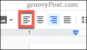 Botão de alinhamento esquerdo do Google Docs
